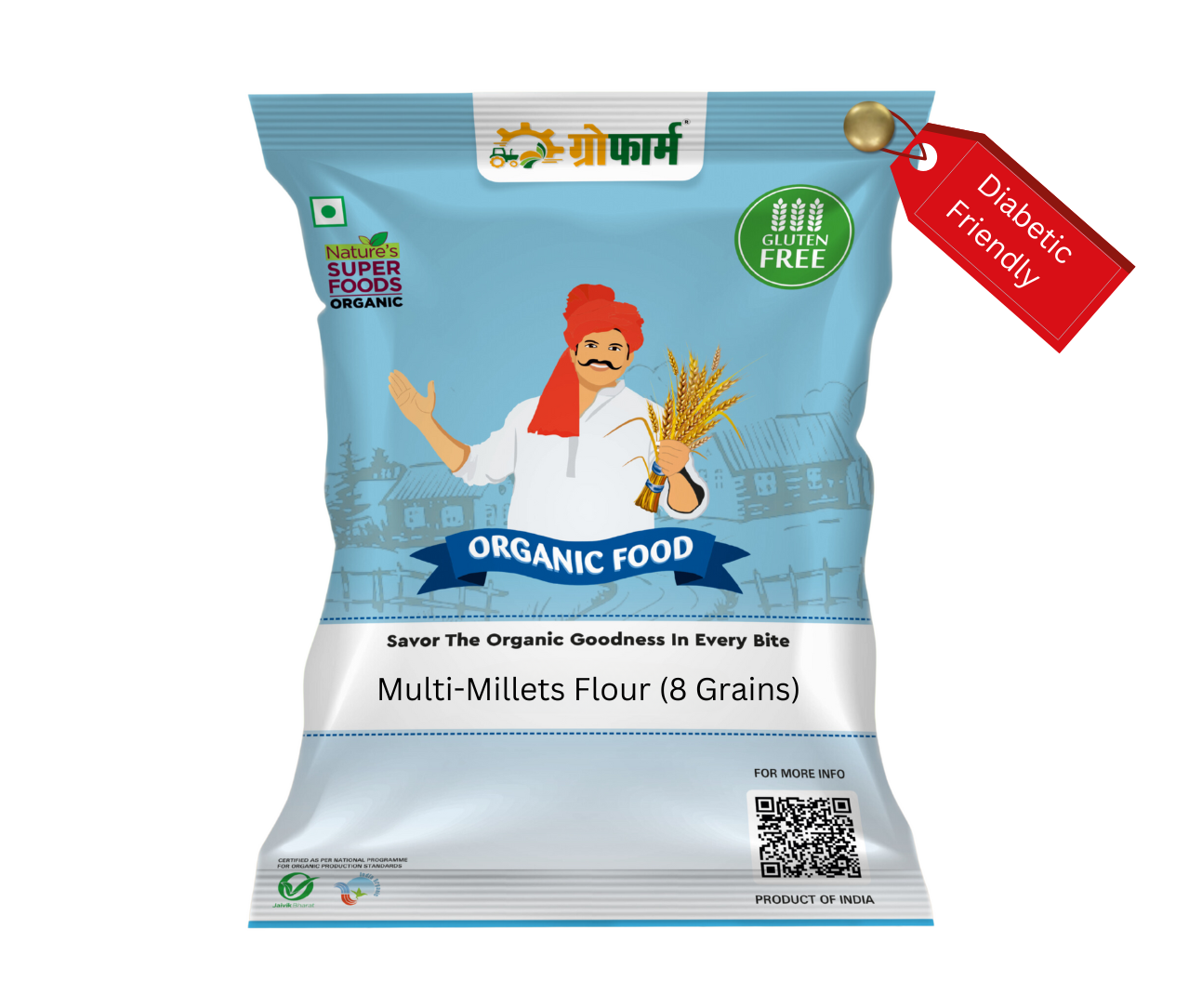 Multi-Millets Flour 8 Grains (Diabetic Friendly) | 100 % Pure | 4 Kg