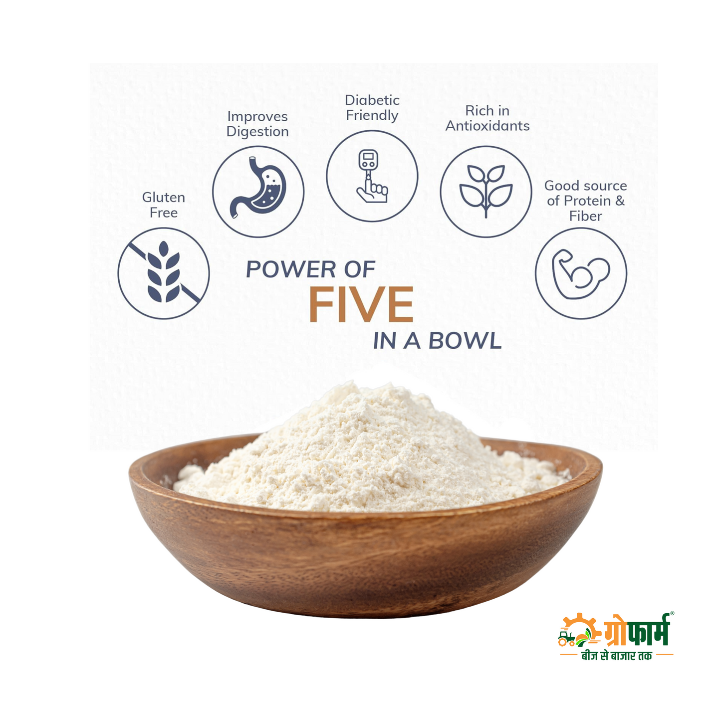 Pure Fresh Kodo Flour | No Mixing | No Preservation | Natural Taste 4 Kg