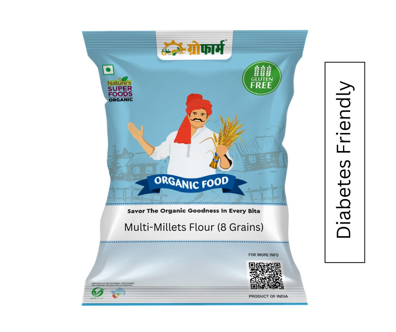 Multi-Millets Flour 8 Grains (Diabetic Friendly) | 100 % Pure | 4 Kg