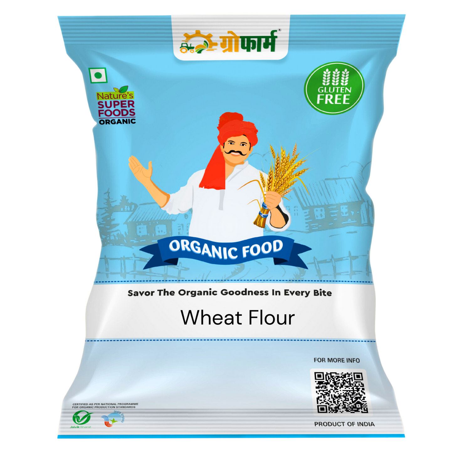 Fresh Wheat Flour 4 Kg, 100 % Wheat