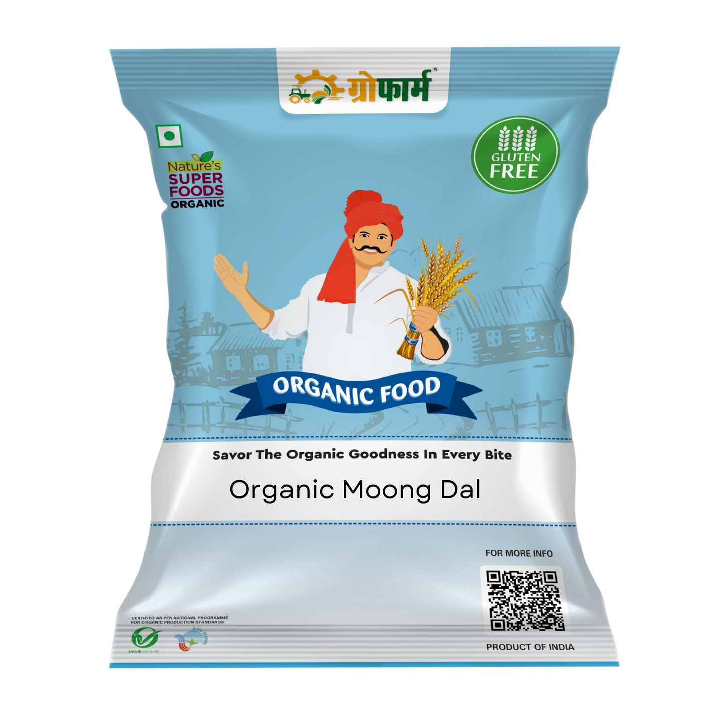Growfarm Organic Moong Dal | Natural Taste | Original Quality | Healthy Dal 5 Kg