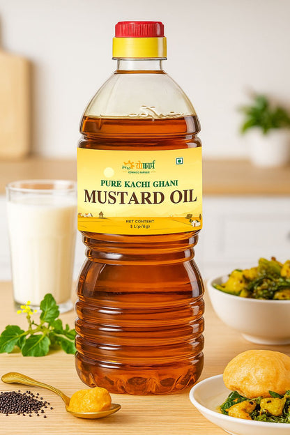 Pure Mustard Oil 1 Ltr, No Mixing, No Preservative